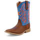 Cognac Bullhide & Neon Blue
