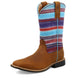 Distressed Saddle & Blue Multi